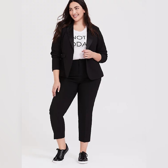 torrid Jackets & Blazers - TORRID BLACK SATIN COLLAR TUXEDO BLAZER formal business boss jacketBusiness me